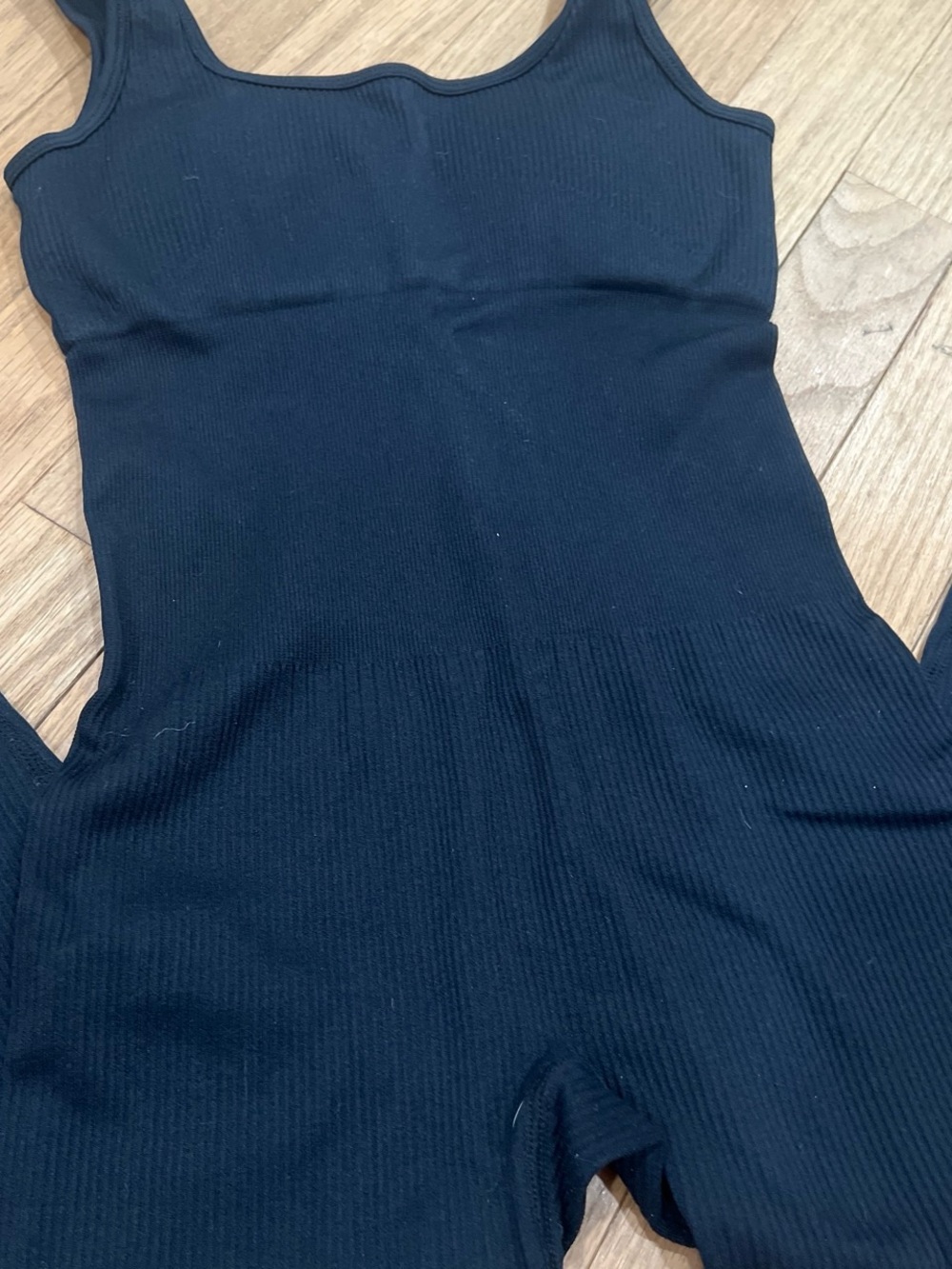 Amazon Essentials Black Ribbed Tank Jumpsuit - Picture 2 of 5